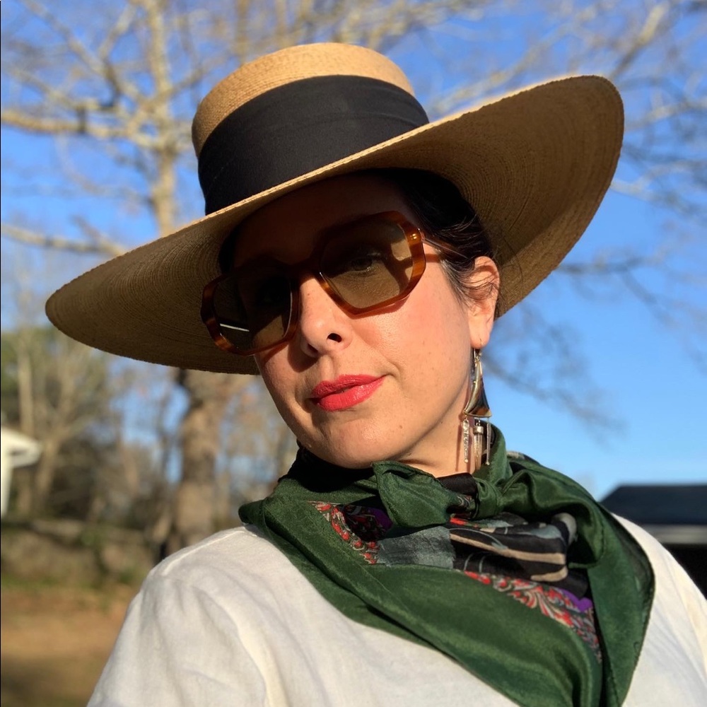 Wide brim straw hat by ASN Hats